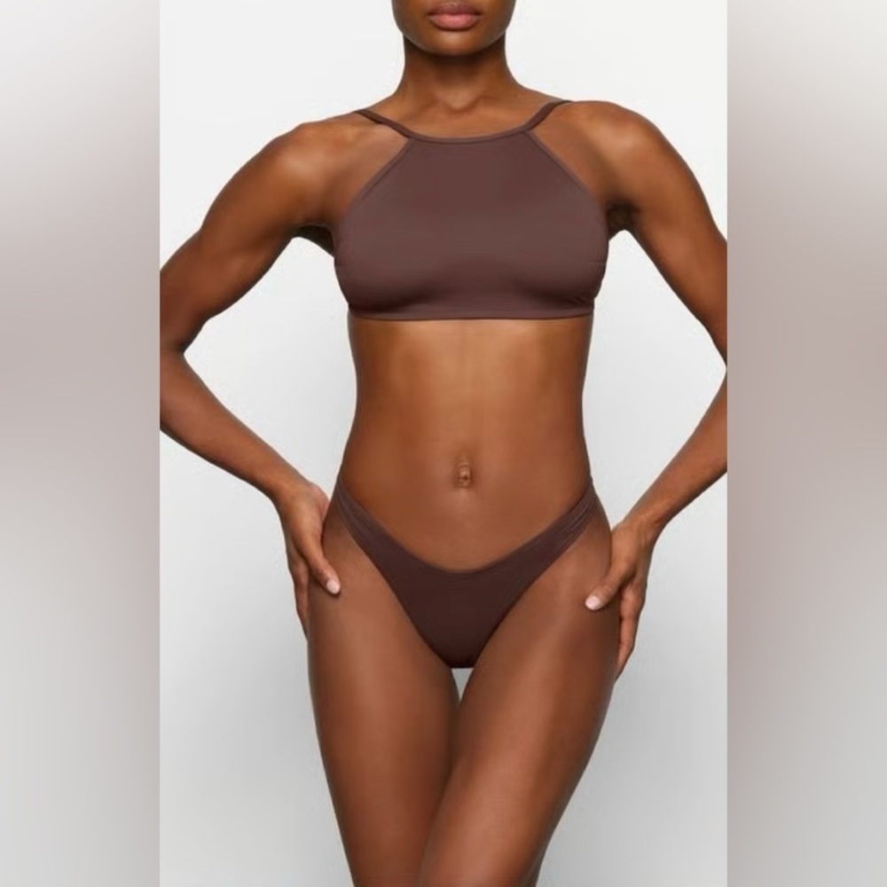 SKIMS Swim - High Neck Halter - Ochre
